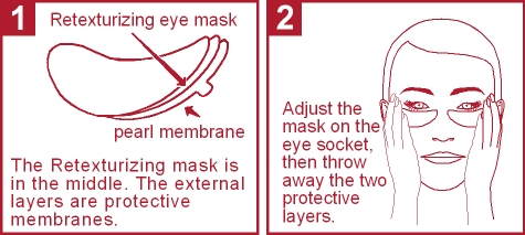 aplikovanie pleťovej masky okolo očí